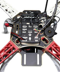 Top view of PX4 Flight Controller Kit with 2.4.8 core, GPS NEO M8N, and telemetry modules on a quadcopter frame.