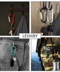 Collage of 3 Inch Aluminum Carabiner Keychain Set In Pink, used for keys, backpacks, and gear. Lightweight, D-shape, tough snap link clip.
