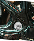 Close-up of alloy wheel flange with Alloy Wheel Hub Flange Bolts And Nuts Kit For ATV And Go Kart Easy Install Heavy Duty Screws