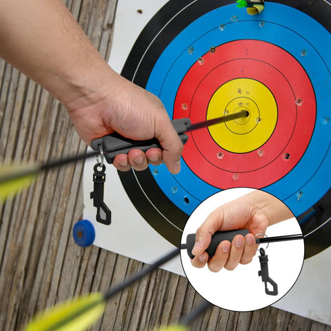 Archery Arrow Puller Gripper With Belt Clip And Soft Molded Handle pulling arrow from target, slip-resistant TPR grip