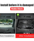 Toyota Land Cruiser Rear Side Window Hanging Bag Organizer For 2024 2025 2026 LC250 Prado Canvas Storage Box Interior Organizer Durable Tear Resistant Tuning Accessory 1 Left Side Bag installed and empty views