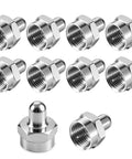 Coax Cap Covers 10 Pack 75 Ohm Unused Coax Port Terminators in silver brass, prevents signal leakage and pixelation.