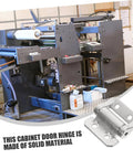 DIYEAH cabinet door hinge, zinc alloy, soft-close, heavy-duty damping with mounting plate, on machinery background
