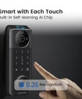 Smart Door Lock With Built In WiFi Camera And Doorbell For Front Door 6 In 1 Keyless Entry Deadbolt Fingerprint Sensor Keypad