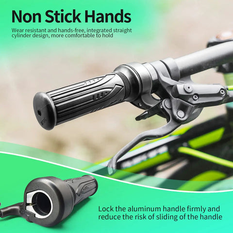 20X Full Twist Throttle Right Handle For EBikes Waterproof 26cm Cable 22mm Bar Fit Easy Install Compatible Only With BBS01 BBS02 BBSHD Mid Motor Systems Smooth Power On Demand For Commuter And Trail Riding