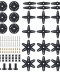 MG996R Six Pack High Speed 180 Degree Digital Servo Motors accessories set with gears, screws, and mounts for RC builds