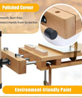 Heavy Duty Portable Woodworking Bench Vise With Adjustable Screw Handle For Hardwood Clamp On Workbench, polished corners for safety.