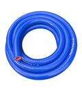Three Eighths Of An Inch Silicone Heater Hose Ten Foot Roll Built Tough For Auto And Industrial Use, coiled blue hose closeup