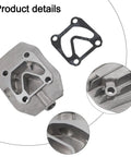 Oil-Free Silent Cast Aluminum Air Compressor Cylinder Head Replacement Part with gasket detail for pneumatic tools