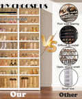 9-Tier Portable Shoe Rack Organizer For Closet Holds Up To 36 Pairs Clear Plastic Collapsible Shoe Storage Box Stackable