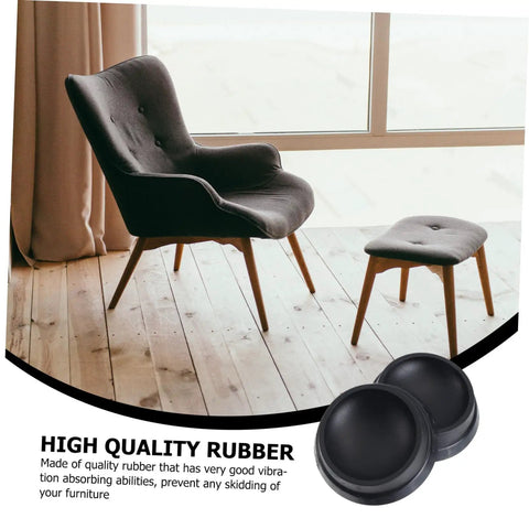 Tough As Nails Rubber Floor Cups With High Grip Non Skid Base For Rolling Office Chairs And Bed Wheels Straight Forward Easy Install Home Setup Floor Savers No Damage Guarantee Set Of Twelve Pieces