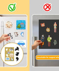 Cuttable Magnetic Sheets Six Pack 8 By 10 Inches With Adhesive Backing used for fridge and not suitable for glass surfaces