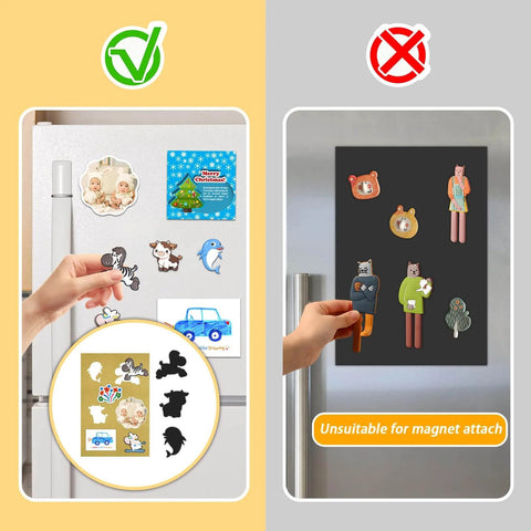 Cuttable Magnetic Sheets Six Pack 8 By 10 Inches With Adhesive Backing used for fridge and not suitable for glass surfaces