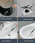 100 Ft Sewer Jetter Kit For Pressure Washer 5800 PSI Heavy Duty Pro Grade Drain Cleaner Hose used in various sewers