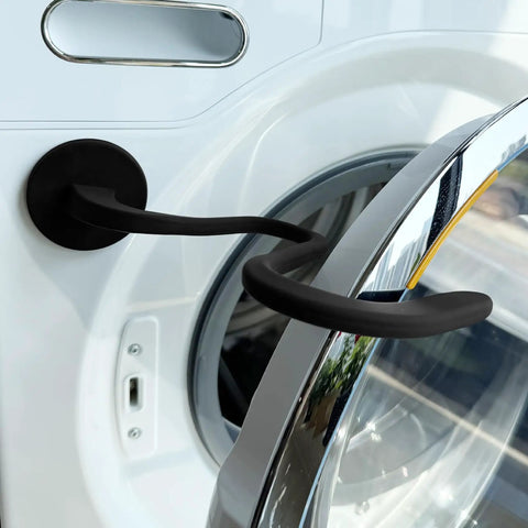 Keep Front Load Washer Door Open With Magnetic Door Prop And Flexible Hose, No-Fuss Setup, Black, Fits Most Washers And Dryers