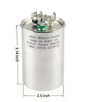 Dual Run Capacitor 45/5uF 5% MFD For Air Conditioner Outdoor Unit Condenser Fan And Heat Pump 370V 440V UL Recognized CBB65B Replacement Part