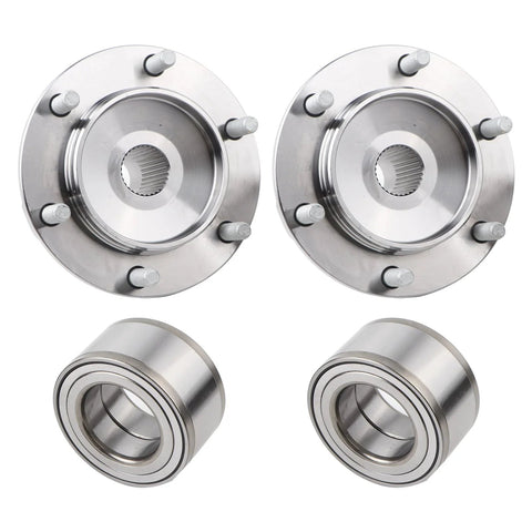 Two Front Wheel Hub Bearing Assemblies With ABS Sensor For Toyota 4Runner 1996 To 2002 Sequoia 2001 To 2007 Tacoma 1995 To 2004