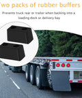 Heavy Duty Rubber Bumper Blocks Two Pack For Dock Safety And Vehicle Protection 6 Inch By 3 Inch By 3 Inch Dock Buffers on truck