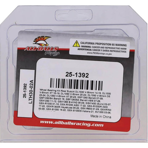 Packaging of Wheel Bearing Seal Kit For Suzuki 25-1392 Replacement Set with product details and barcode.