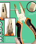 Pliers from 50 Piece Non Sparking Tool Set Go To Pro Grade With durable aluminum bronze cutting blades, close-up view.