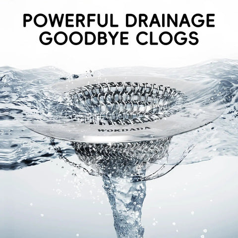 Easy Peasy Shower Drain Hair Catcher And Bathtub Drain Cover Featuring A Clever Chain Mesh Screen for effective drainage in water.