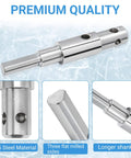 Two Stage Auger Drill Adapter For One Half Inch Chuck Fits Three Quarter Inch And Seven Eighths Inch Auger Shafts showing 45 steel material