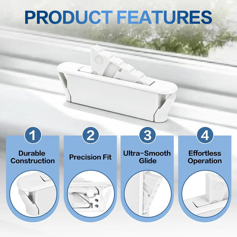 Snap In Nylon Window Sash Vent Stops For Vinyl Windows, features durable construction and precise fit, product image.