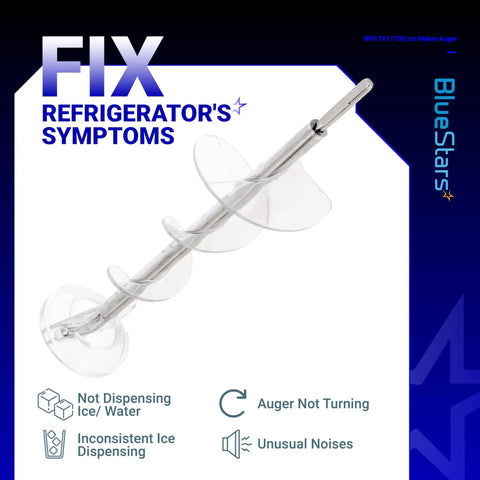 Ultra Durable Ice Maker Auger Replacement For GE Hotpoint Refrigerators with functionality details on packaging
