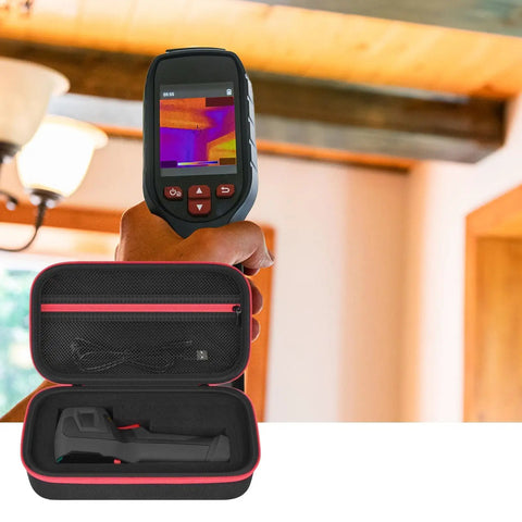 Tough Thermal Camera Case With Adjustable Inner Sponge For TOPDON TC004 HSFTOOLS HF96 H128 Thermal Imager Protective Storage Box For Sensitive Infrared Camera Gear And Accessories, hard shell open