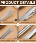Heavy Duty Stainless Steel Pineapple Eye Remover Tool Set With Eye Clip And V Shape Cutter Knife details image