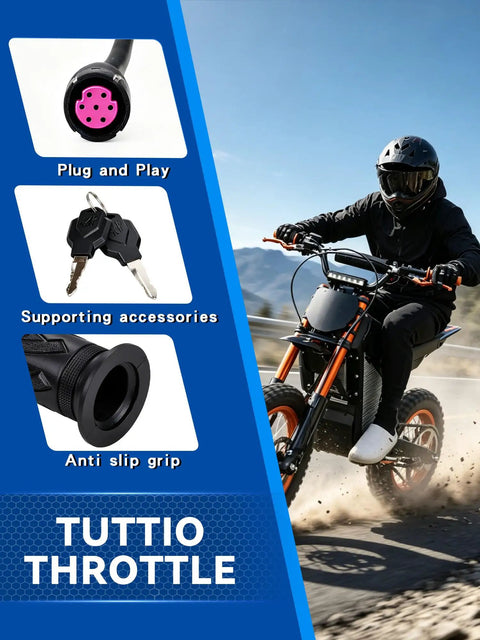 48V Ebike Throttle With M Button For Tutti Soleil 01 Electric Dirt Bike Compatible Fit Real Time Speed And Mileage Tracking Ultra Responsive Sensor Secure Mount Designed For Models With M Button