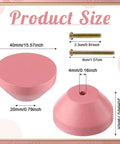 Colorful Wood Cabinet Knobs Set Of 12 1.5 Inch Diameter Cone Shape Drawer Pulls product dimensions with screws