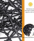 Universal Nylon Cable Tie Buckle Clips Kit 160 Pcs Self Locking Zip Ties with push pin anchors shown in black nylon.