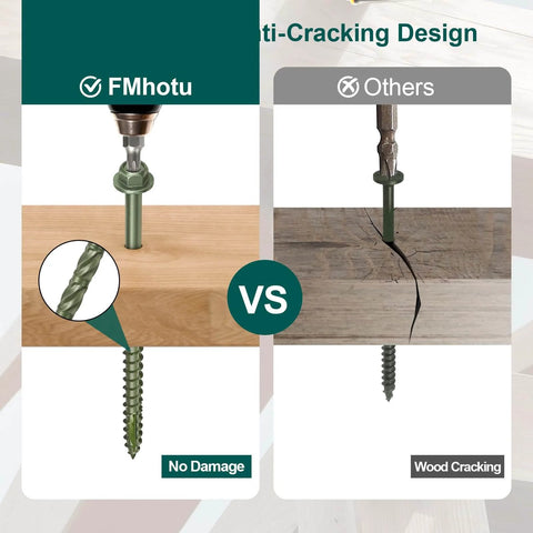 Heavy Duty Wood Structural Screws 14 X 8 50 Pack With Hex Head Lag Screws, Rust Resistant Timber Screws vs others