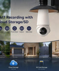 Straight Fire 2K Light Bulb Camera With Full Sweep Panning And Dead Reliable Dual Band Wifi For Home Security showing installation points for recording features.