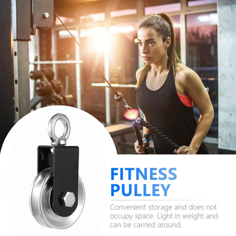 Heavy Duty Strength Training Pulley With Silent Bearing Wheel For Indoor And Outdoor Use Aluminum Alloy Fitness Attachment