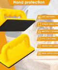 Five Pack Safety Push Blocks And Push Sticks Set in yellow ABS with ergonomic handle for woodworking safety on table saws.