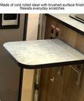 8 Inch Folding Shelf Bracket Wall Mount Heavy Duty Maximum Load 45Kg Cold Rolled Steel Collapsible Shelf Support installed