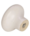 Crisp White Ceramic Round Cabinet Knob Delivers Old School Charm To Kitchens And Furniture With A Slick Heritage Finish, 1-1/2 inch size.