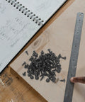 Hardcore Carbon Steel Mini Wood Screws Deep Thread Fasteners Furniture Hardware Kit No Sweat Assembly Tough Little Bolts For Home Repair Heavy Duty Small Screw Replacement Kit 100 Pack on wooden surface with ruler.