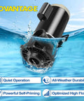 Straight Swap Heavy Duty Spa Pump And Hot Tub Motor Packing 4 HP Dual Speed submerged in water, showcasing its design and features.
