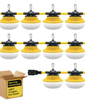 10 Head LED Temporary Construction Lights Beast Bright 100W Total 10000 Lumens Hook Mount with 2 Prong Plug and packaging box