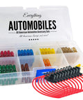 Real Deal 12 Volt Inline Automotive Fuse Holder Kit Featuring 14 Gauge Wiring Harness And 120 Assorted Atm Apm Car Mini Fuses with tool.