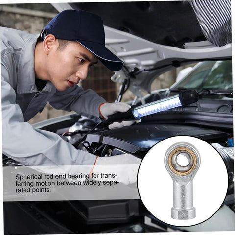 4 Pack Rod End Bearings With Female Threads For Linkages And Pneumatic Joints Spherical Plain Bearings High Precision Heavy Duty Hardware Built To Last For Mechanical Projects And DIY Assemblies, shown in car engine inspection