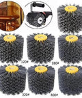 Various grits of Heavy Duty Pro Grade Abrasive Wire Drawing Wheel Drum Burnishing Polishing Brush For Woodworking Furniture And Floor Refinishing 120x100mm 180 Grit 1 Pack Ideal For DIY Pros displayed in a grid