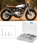 Aluminum M5 Motorcycle Screws Fairing Kit With 177 Piece Washer Assortment For Sportbike Body Panels And Riders Ride Ready Durable Versatile Hardware Set Includes Washers And Spacers For Wide Fit And Quick Repairs, M5 screws in storage box