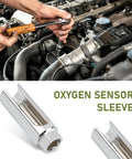 Oxygen Sensor Socket And Oil Pressure Sensor Wrench Remover Tool, 0.87 Inch 6 Point I Type Side Gate, Built Tough From 45 Steel