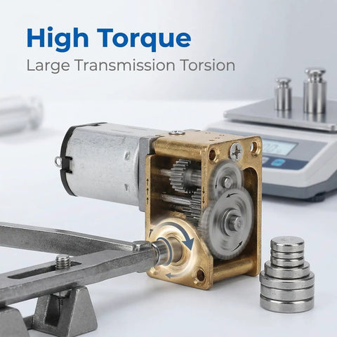 Micro DC Geared Electric Motor With Tiny Gear Reducer For Dope Low Voltage Projects At 3V 16 RPM Output Durable Gear Train
