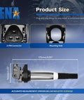 Product size details of Six Pack Ignition Coil Pack Set For BMW Vehicles, featuring 3-pin connector and mounting hole