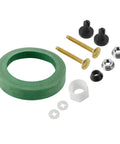 Toilet Tank To Bowl Coupling Kit With 3 Inch Gasket Set Green Washer White Washer Black Ring Long Bolts Hex Nuts And Locking Rings For A No Leak Heavy Duty Tank To Bowl Seal On Most 3 Inch Flush Valve Openings